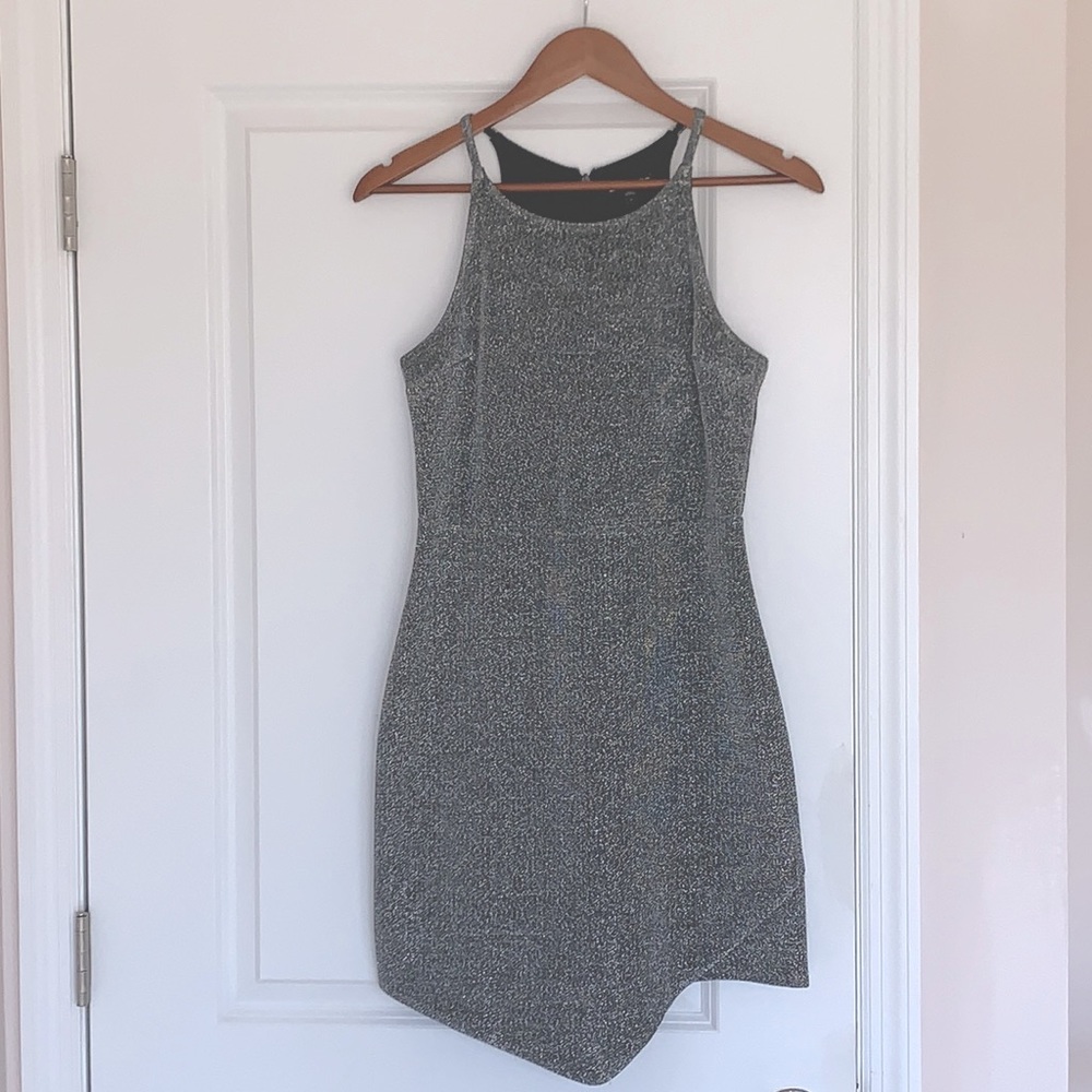 Express Silver Cocktail Dress